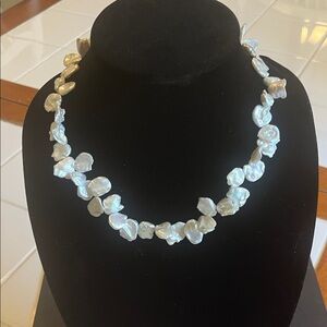 Stunning Baroque Pearl Necklace Iridescent and Unique